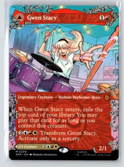Gwen Stacy (0209) (Borderless) #209 Marvel's Spider-Man Magic The Gathering MTG - Image 1