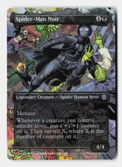 Spider-Man Noir (Borderless) 204 Marvel's Spider-Man MTG Foil NM - Image 1