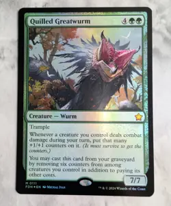 Quilled Greatwurm (Foil) Mythic MTG FDN Foundations | Creature Wurm Trample | NM - Image 1
