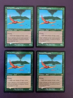 Birds of Paradise - Retro Frame - Foil NM/M English Playset Dominaria Remastered - Image 1