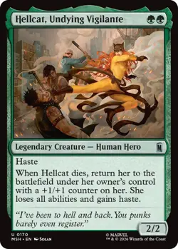 x4 Hellcat, Undying Vigilante - Foil U MTG Marvel Super Heroes M/NM, English - Image 1
