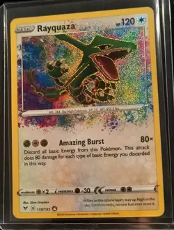 Rayquaza 138/185 Amazing Rare Vivid Voltage Pokemon Near Mint - Image 1