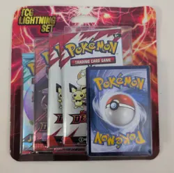 Pokemon TCG Lightning Set 4 Packs with 1 Bonus Card - Brand New / Sealed - Image 1
