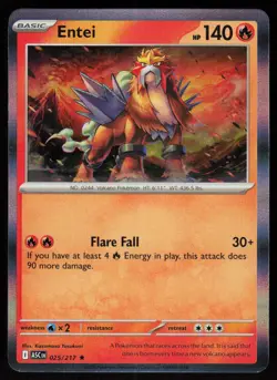 Entei 025/217 Rare Ascended Heroes Pokemon Holo Near Mint - Image 1