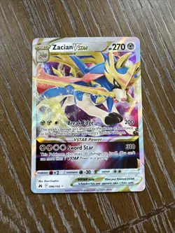 Pokemon TCG Zacian VSTAR Crown Zenith 096/159 Holo Ultra Rare - Image 1