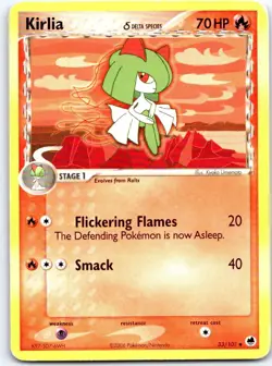 Kirlia 33/101 Uncommon Dragon Frontiers Pokemon HP - Image 1