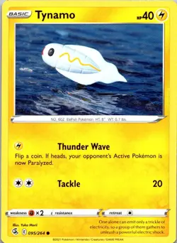 Tynamo 095/264 Fusion Strike Pokemon TCG Common NM - Image 1