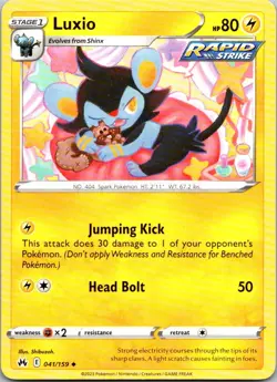 Luxio 041/159 Crown Zenith Pokemon TCG UC NM - Image 1