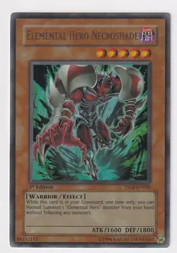 YUGIOH! ELEMENTAL HERO - NECROSHADE - ULTRA RARE 1ST EDITION - YSDJ-EN000 LP+ - Image 1