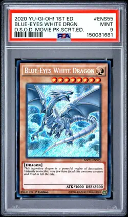 2020 1ST EDITION #ENS55 BLUE-EYES WHITE DRAGON PSA 9 - Image 1
