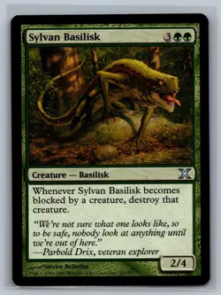 Magic The Gathering 10th Edition Sylvan Basilisk #301/383 MTG TCG CCG Tenth - Image 1