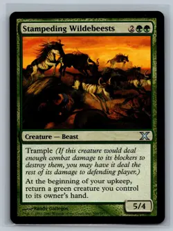 Magic The Gathering 10th Edition Stampeding Wildebeests #300/383 MTG TCG Tenth - Image 1