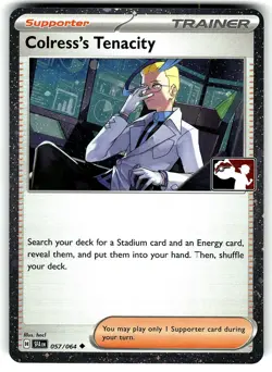 Pokemon Colress's Tenacity (Cosmos Holo) 057/064 Prize Pack Series Cards NM - Image 1