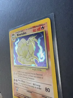 1999 POKEMON BASE SET UNLIMITED #12/102 NINETALES HOLO RARE LP - Image 2