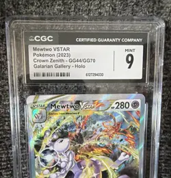 Pokemon TCG Mewtwo VSTAR GG44/GG70 Crown Zenith Galarian Gallery Holo CGC 9 🔮 - Image 2