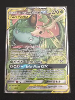 Pokemon TCG Venusaur & Snivy GX 1/236 Sm-Cosmic Eclipse HP Condition - Image 1