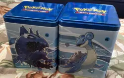 Pokemon 2022 TCG Stacking Water Pokemon Tin EMPTY-2 Included - Image 1