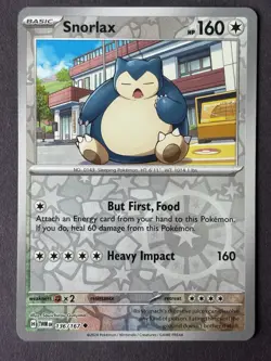 Pokemon Snorlax Twilight Masquerade #136/167 Uncommon Reverse Holo Near Mint - Image 2