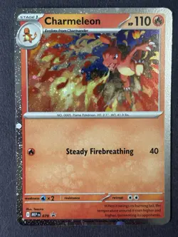 Pokemon Charmeleon Mega Evolution Promo #079 Promo Cosmos Holo Near Mint - Image 2
