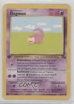 Slowpoke German 1st Ed. Pokemon Fossil #55 1999 - Image 1
