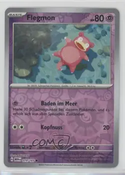 Slowpoke German Reverse Foil Pokemon Scarlet & Violet 151 MEW #079 - Image 1