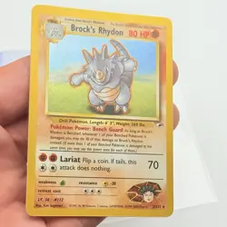 CARTA POKEMON BROCK‘S RHYDON HOLO 2/132 - ENG - GYM CHALLENGE - NEAR MINT - Image 3