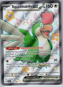 Squawkabilly ex - 223/091 SV: Paldean Fates - Pokemon Card - NM - Image 1