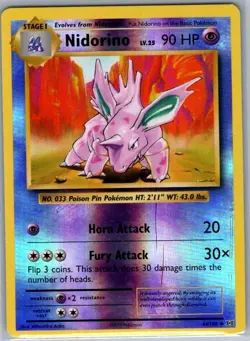 Nidorino 44/108 Reverse Holo XY - Evolutions - Pokemon Card - NM - Image 1