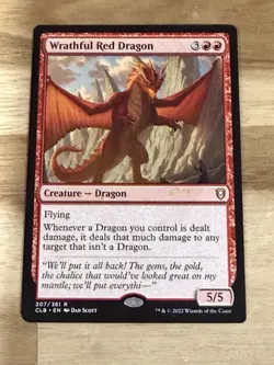 Magic The Gathering MTG Card Wrathful Red Dragon 207/361 NM - Image 1