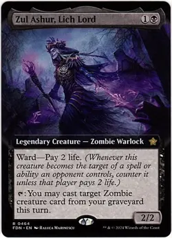 MTG Foundations Zul Ashur, Lich Lord Extended Art (Rare) - Image 1