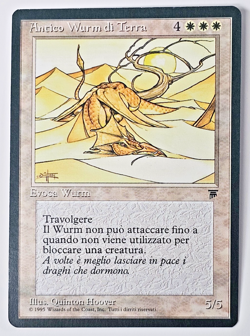 MTG 1995 Italian Legends ANTICO WURM DI TERRA Elder Land Wurm Rare NM+ - Image 1