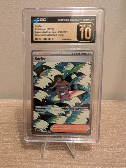 Pokemon TCG ME Ascended Heroes Surfer 293/217 CGC Pristine 10 - Image 1