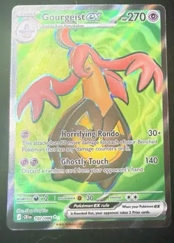 Gourgeist ex 102/086 Ultra Rare ME04: Chaos Rising Pokemon Holo Near Mint - Image 1