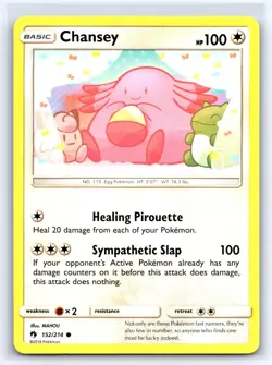 Chansey 152/214 Common Lost Thunder Pokemon Lightly Played - Image 1