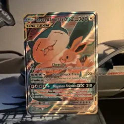 The Pokemon Company Eevee & Snorlax GX TAG TEAM Promo Holo SM169 270 HP rare fin - Image 1