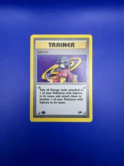 Sabrina 110/132 Gym Challenge Regular 1st Edition Pokemon Card - Image 1