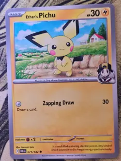 Ethan's Pichu 071/182 Common Destined Rivals Pokemon Near Mint - Image 1