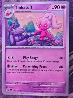 Tinkatuff 104/193 Uncommon Paldea Evolved Pokemon Near Mint - Image 1