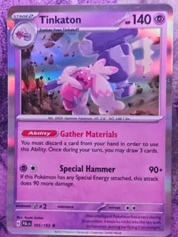 Tinkaton 105/193 Rare Paldea Evolved Pokemon Holo Near Mint - Image 1