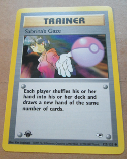 Sabrina's Gaze - 125/132 - 1st Edition Common WOTC TCG—Gym Heroes Pokemon Card - Image 5