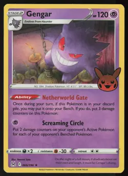 Gengar 066/196 Holo Trick or Trade BOOster 2023 Pokemon Holo LP - Image 1