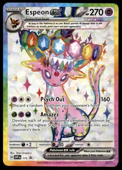 Espeon ex SVP 175 Holo Promo Scarlet & Violet Promo Pokemon Near Mint - Image 1