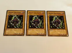 3X Grand Tiki Elder - LON-011 x3 Yugioh Yu Gi Oh! 3 Playset 1st Edition - Image 1