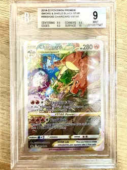 Pokemon TCG Charizard VSTAR SWSH262 Holo Black Star Promo 2022 BGS 9 Mint - Image 1