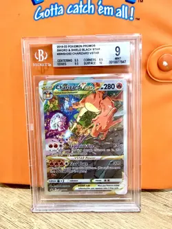 Pokemon TCG Charizard VSTAR SWSH262 Holo Black Star Promo 2022 BGS 9 Mint - Image 3