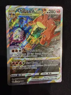 Pokemon TCG Charizard VSTAR SWSH262 Black Star Promo Holo Card Full Art - Image 1