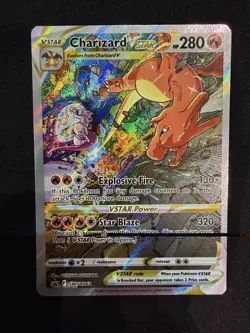 Pokemon TCG Charizard VSTAR SWSH262 Black Star Promo Holo Card Full Art - Image 2