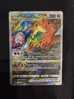Pokemon TCG Charizard VSTAR SWSH262 Black Star Promo Holo Card Full Art - Image 3