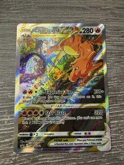 Pokemon TCG Charizard VSTAR SWSH262 Black Star Promo Holo Card Full Art NM - Image 1