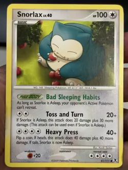 Snorlax 81/111 Rising Rivals Common Pokemon Card NM - Image 1
